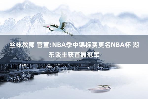 丝袜教师 官宣:NBA季中锦标赛更名NBA杯 湖东谈主获首届冠军