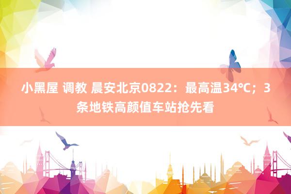 小黑屋 调教 晨安北京0822：最高温34℃；3条地铁高颜值车站抢先看